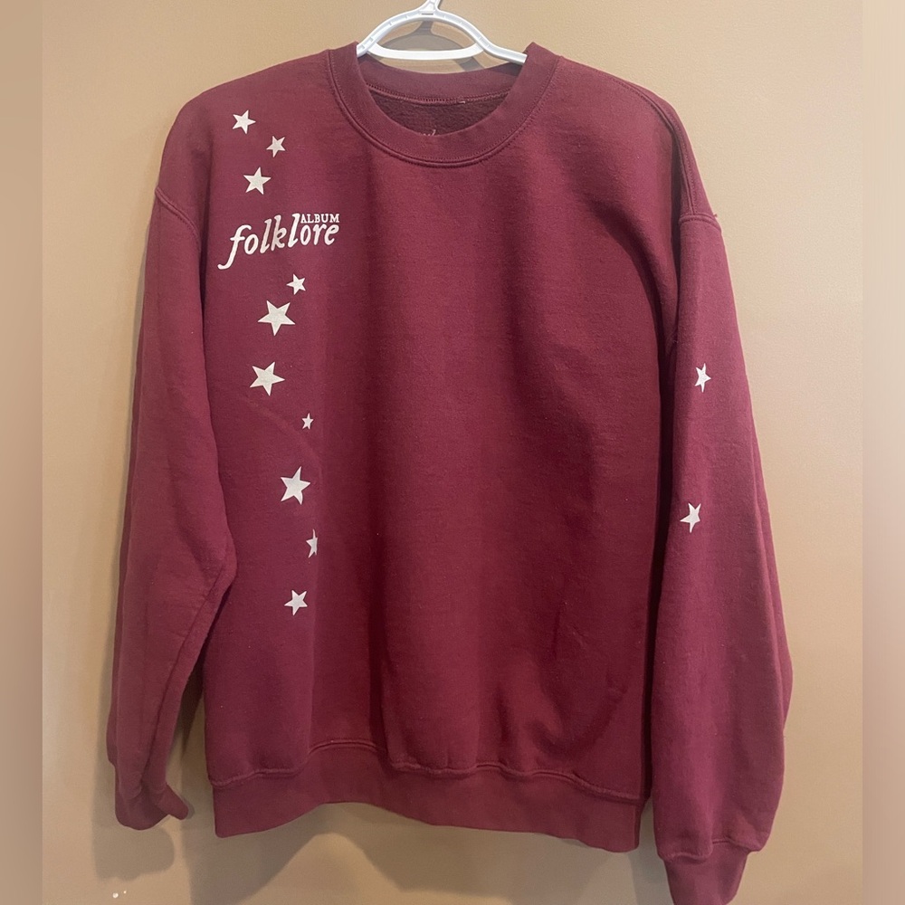Maroon Taylor Swift Folklore Crewneck Sweatshirt